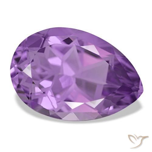Améthyste violet naturelle en forme de poire, 11,22 ct, VVS-VS