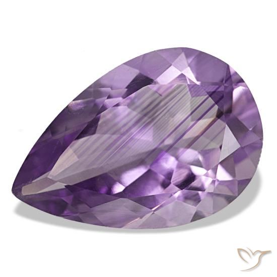 Améthyste violet naturelle en forme de poire, 4,58 ct, VVS-VS