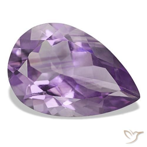 Améthyste violet naturelle en forme de poire, 4,58 ct, VVS-VS