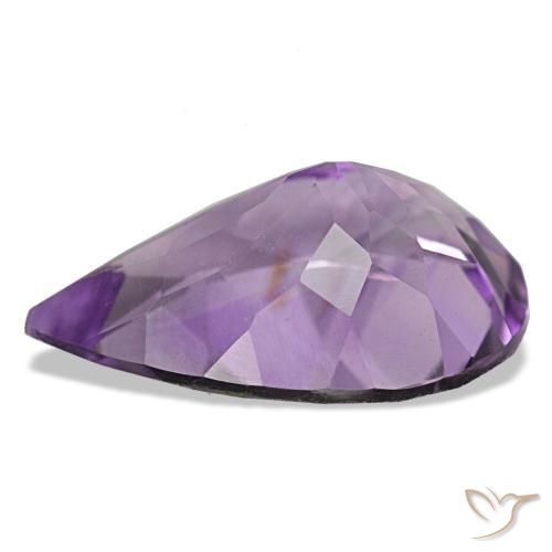 Améthyste violet naturelle en forme de poire, 4,58 ct, VVS-VS
