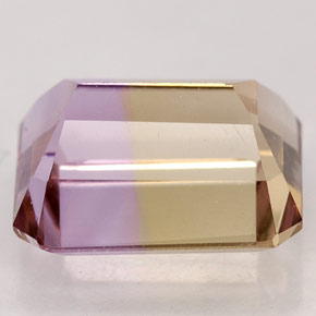 Amétrine bicolore naturelle taille émeraude, 3,34 ct, VVS-VS