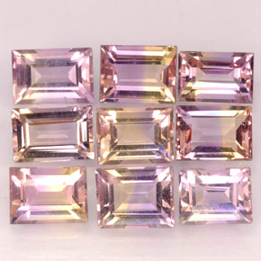 Achetez naturel ct bicolore amétrine gems, baguette, en provenance bolivie chez gemselect. en stock, livraison internationale!