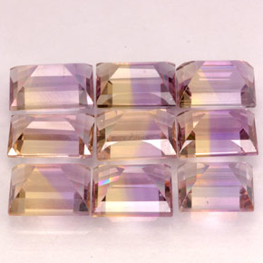 Achetez naturel ct bicolore amétrine gems, baguette, en provenance bolivie chez gemselect. en stock, livraison internationale!