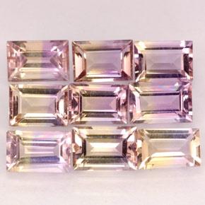 Achetez naturel ct bicolore amétrine gems, baguette, en provenance bolivie chez gemselect. en stock, livraison internationale!