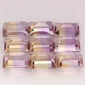 Achetez naturel ct bicolore amétrine gems, baguette, en provenance bolivie chez gemselect. en stock, livraison internationale!