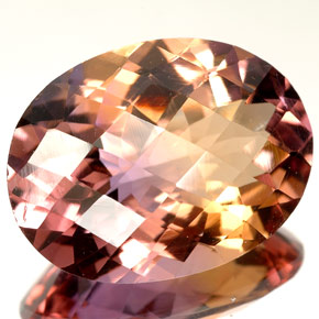 Amétrine Bicolore naturelle Coupe ovale, 14.66 ct, VVS