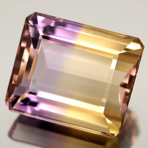 Amétrine Bicolore naturelle Taille émeraude, 5.93 ct, IF