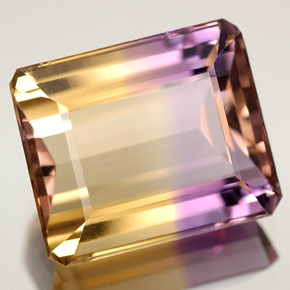 Amétrine Bicolore naturelle Taille émeraude, 5.93 ct, IF