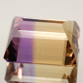 Amétrine Bicolore naturelle Taille émeraude, 5.93 ct, IF