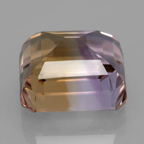 Amétrine bicolore naturelle taille émeraude, 11,76 ct, VVS