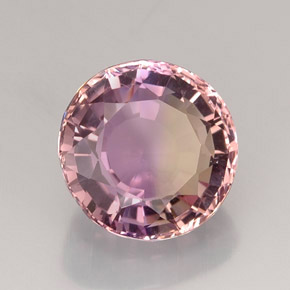 Amétrine bicolore naturelle coupe roude, 18,16 ct, IF