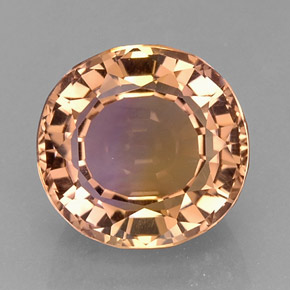 Amétrine bicolore naturelle coupe ovale, 15,84 ct, IF