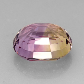 Amétrine bicolore naturelle coupe ovale, 21,12 ct, VVS