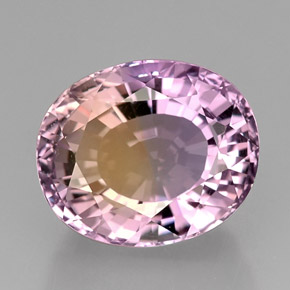 Amétrine bicolore naturelle coupe ovale, 22,52 ct, IF