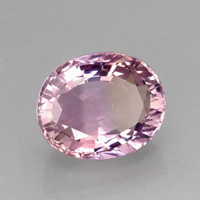 Amétrine bicolore naturelle coupe ovale, 18,22 ct, IF