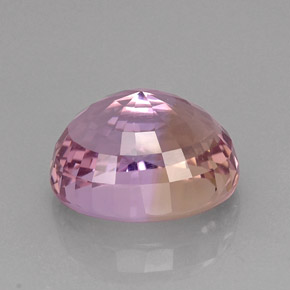 Amétrine bicolore naturelle coupe ovale, 18,22 ct, IF