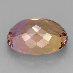 Amétrine bicolore naturelle coupe ovale, 21,11 ct, IF