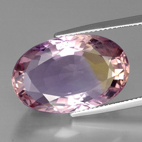 Amétrine bicolore naturelle coupe ovale, 19,14 ct, VVS