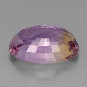 Amétrine bicolore naturelle coupe ovale, 19,14 ct, VVS