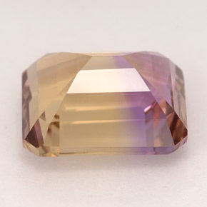 Amétrine bicolore naturelle taille émeraude, 5,29 ct, VVS