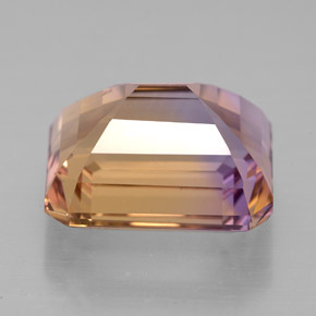 Amétrine bicolore naturelle taille émeraude, 6,66 ct, VVS-VS