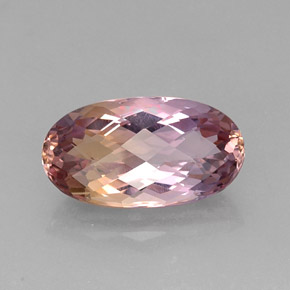 Amétrine bicolore naturelle coupe ovale, 12,86 ct, IF
