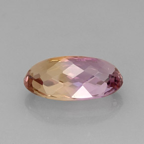 Amétrine bicolore naturelle coupe ovale, 12,86 ct, IF