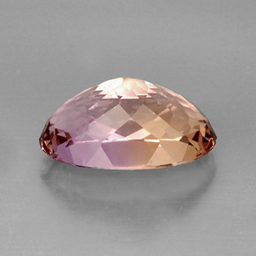 Amétrine bicolore naturelle coupe ovale, 16,55 ct, VVS