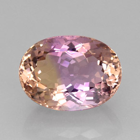Amétrine bicolore naturelle coupe ovale, 16,60 ct, IF