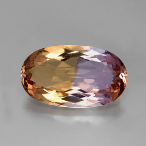 Amétrine bicolore naturelle coupe ovale, 20,51 ct, IF