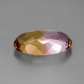 Amétrine bicolore naturelle coupe ovale, 20,51 ct, IF