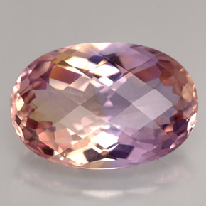 Amétrine bicolore naturelle coupe ovale, 14,26 ct, IF