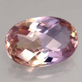 Amétrine bicolore naturelle coupe ovale, 14,26 ct, IF