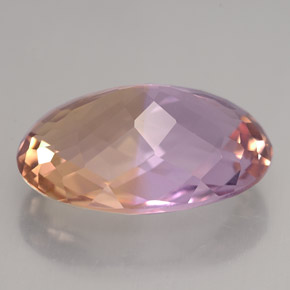 Amétrine bicolore naturelle coupe ovale, 14,26 ct, IF