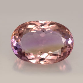 Amétrine bicolore naturelle coupe ovale, 12,47 ct, VVS-VS