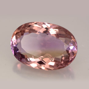 Amétrine bicolore naturelle coupe ovale, 12,47 ct, VVS-VS