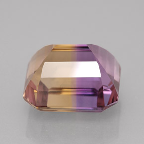 Amétrine bicolore naturelle taille émeraude, 8,22 ct, VVS