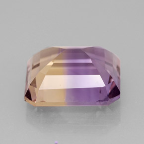 Amétrine bicolore naturelle taille émeraude, 6,02 ct, VVS