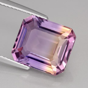 Amétrine Bicolore naturelle Taille émeraude, 6.50 ct, VVS