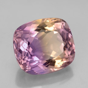 Amétrine Bicolore naturelle Coupe coussin, 7.47 ct, VVS