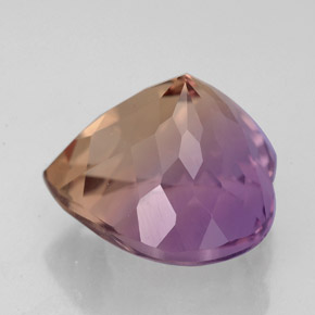 Amétrine Bicolore naturelle Forme de coeur, 5.42 ct, VVS