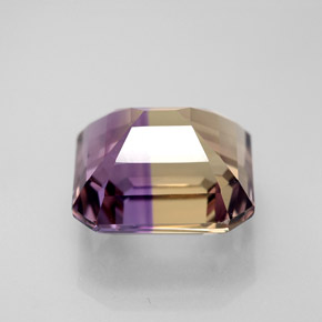 Amétrine bicolore naturelle taille émeraude, 6,01 ct, VVS