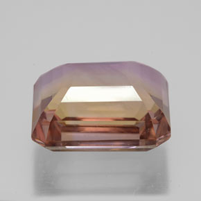 Amétrine bicolore naturelle taille émeraude, 8,03 ct, VVS