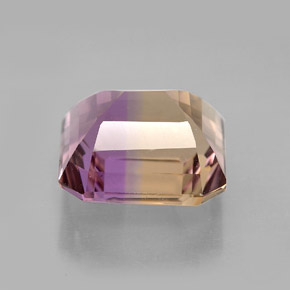 Amétrine bicolore naturelle taille émeraude, 6,33 ct, VVS