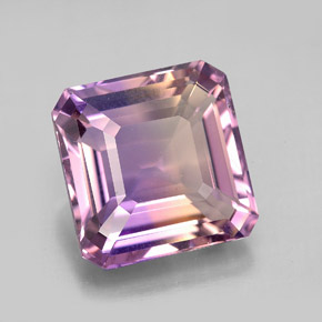 Amétrine bicolore naturelle taille émeraude, 8,21 ct, VVS-VS