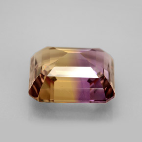 Amétrine bicolore naturelle taille émeraude, 6,21 ct, VVS-VS