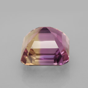 Amétrine bicolore naturelle taille émeraude, 7,37 ct, VVS-VS