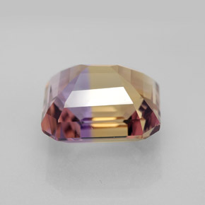 Amétrine bicolore naturelle taille émeraude, 7,32 ct, VVS