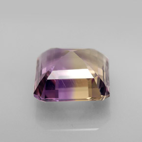 Amétrine bicolore naturelle taille émeraude, 6,36 ct, VVS-VS