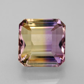 Amétrine bicolore naturelle taille émeraude, 6,74 ct, VVS